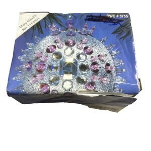 Open Box Mary Maxim Beaded Ornament Kit #5755 April (Diamond) Silver Metallic